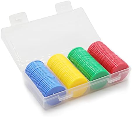 Learning Counters Mini Poker Chips Game Tokens with Storage Box Set of 100 - Image 2
