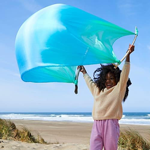 Sarah's Silks Giant Playsilk | 100% Silk Toy for Toddlers | Bright Colored Large Scarves for Fort Building and Pretend Play - Sea - Image 5