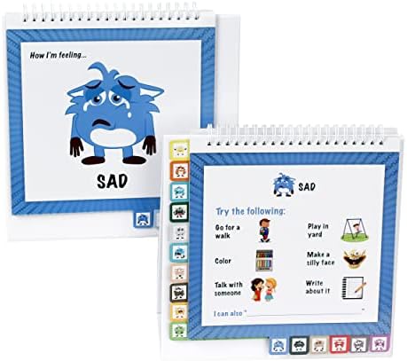 The Original Mood Flipbook for Kids; 20 Different Moods/Emotions; Autism; ADHD; Help Kids Identify Feelings and Make Positive Choices; Laminated Pages (Monster Flipbook with Tabs) - Image 4