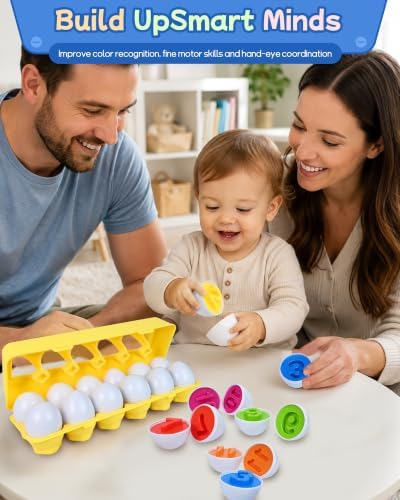 Tinabless Matching Eggs, 12-Piece Number Matching Toy for Toddlers 1-3 - Image 3