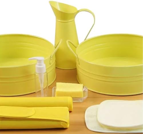 Montessori Practical Life Cleaning Set, Toddler Washing Work Kit, Fine Motor Skills Development,Yellow - Image 2