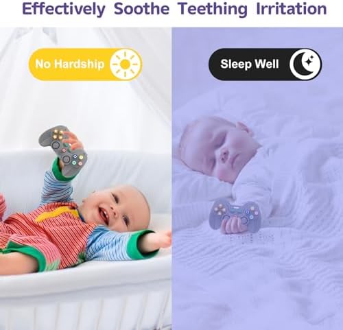 Hooku Silicone Teething Toys for Babies 0-6 Months, Teethers for Babies 6-12 Months, Remote Teether for Baby, Sensory Toys for Babies, Baby Chew Toys - Image 2
