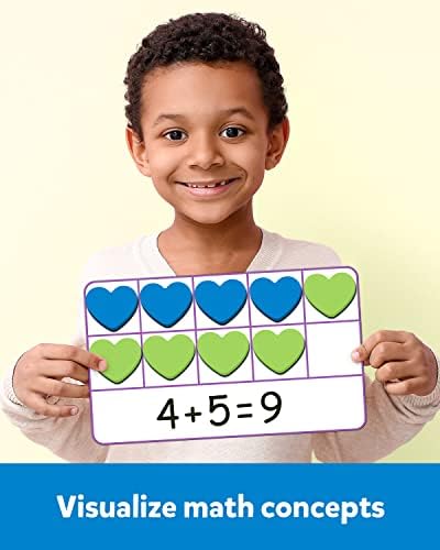 Coogam Magnetic Ten Frame Set, Math Manipulative Games for Kids with 6 Ten Frames 60 Magnetic Math Counters, Montessori Educational Toy Gift for Preschool Kindergarten 3 4 5 Year Old Toddlers - Image 3