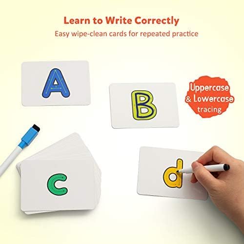 Coogam Reading & Spelling Learning Toy, Wooden Letters Flash Cards Sight Words Matching ABC Alphabet Recognition Game Preschool Educational Tool Set for 3 4 5 Years Old Boys and Girls Kids - Image 3