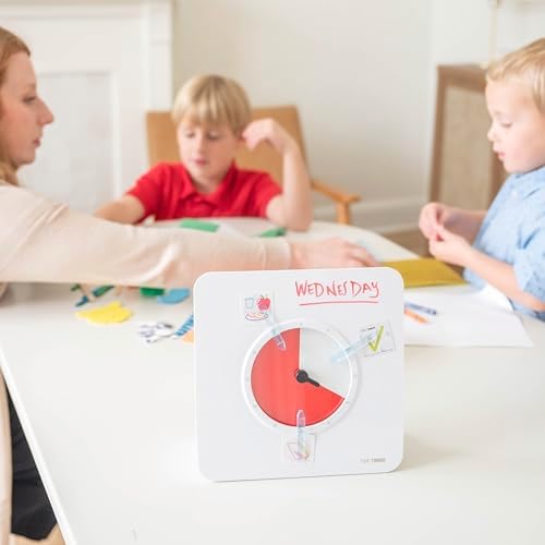 TIME TIMER 8 inch Visual Timer with Visual Schedule Package - 60 Minute Kids Desk Countdown Clock with Dry Erase Board, whiteboard Marker, and pecs Cards - for Kids Classroom, Home and Routine Timer - Image 3