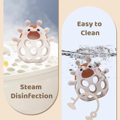 Baby High Chair Toy Teething Chew, Suction Cup Toys,BPA-Free Infant Teether - Image 7