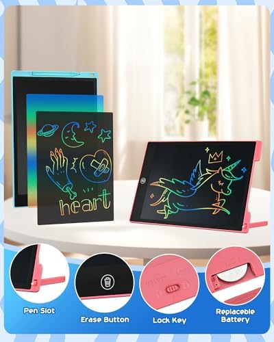 cimetech 2 Pack LCD Writing Tablet for Kids, Doodle Board Drawing Pad - Image 3