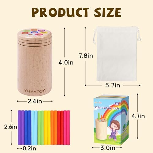 YHHYTOY Montessori Toys for 1 Year Old, Toddler Learning Color Sorting Toys - Image 6