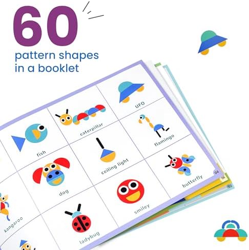 LiKee Wooden Shape Puzzle, 36 Blocks& 1 Booklet, Montessori Toy for Kids 3+ - Image 4