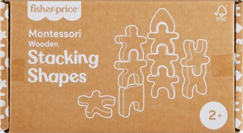 Fisher-Price Wood Montessori Stacking Shapes Learning Activity - Image 6