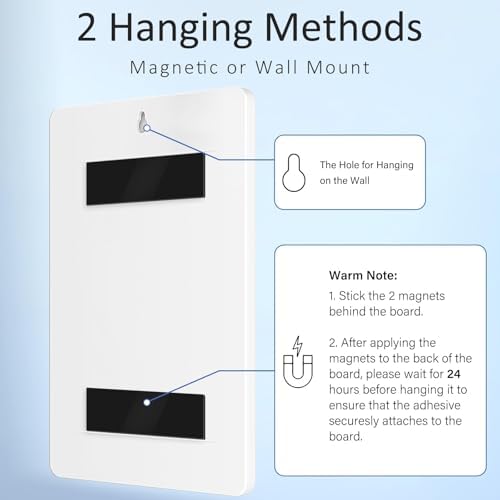 Chore Chart for Kids Dry Erase Chore Board ADHD Tools for Kids to Do List Checklist Task Board Routine Chart Planning Board for Fridge with 10 Sliders and Magnetic Marker, White and Blue, 2 Pack - Image 4