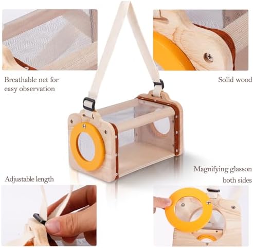 Bug Catcher Kit for Kids,11 PCS Wooden Bug Catching Kit with Butterfly Net,Magnifying Glass,Bug Habitat,Binoculars,Compass,Kids Explorer Kit for Backyard & Camping,Fun Gift for Girls Boys (11PCS) - Image 3
