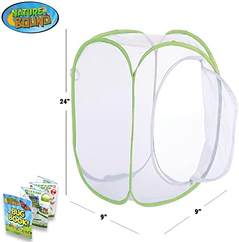 Nature Bound Butterfly Growing Kit - Live Caterpillar to Butterfly Project for Kids - Includes Voucher for Caterpillars, Green Pop-Up Enclosure, and STEM Learning Guide - Image 2