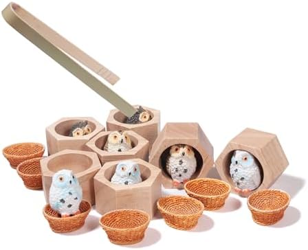 Sorting Stacking Wooden Toys for Toddlers Owl Montessori Toys - Image 2