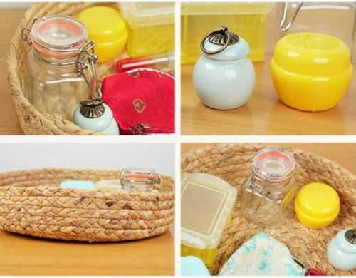 Montessori Open & Close Activity Set with Woven Straw Storage Basket, Multi-Type Latching Containers Sensory Toy - Image 4