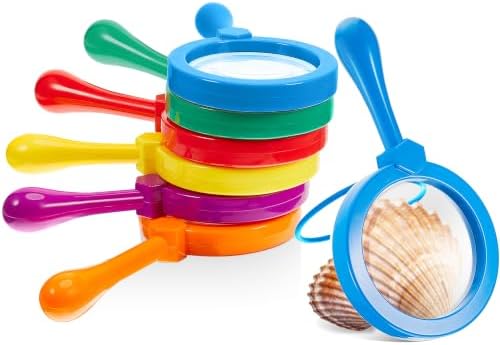 Lewtemi 12 Pack Kids Magnifying Glass with Stand, Multicolor by Lewtemi