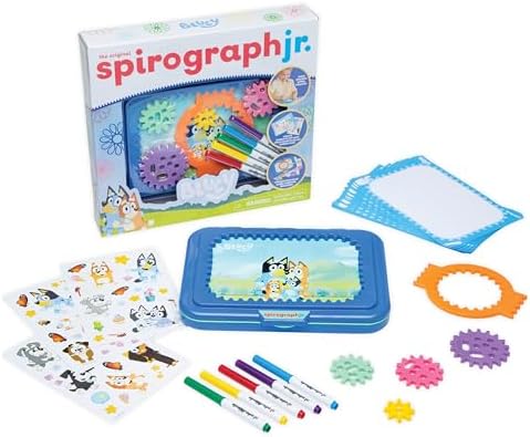 Spirograph Jr Bluey Toys Toddler Arts and Crafts for Kids Drawing Kit by Spirograph