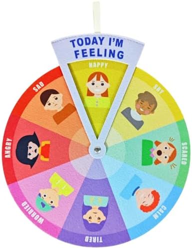 Kids Emotion Wheel, Feelings Wheel, Feelings Kid Charts, Expression Emotions Chart, Emotional Toys for Toddlers and preschoolers by Harvmax