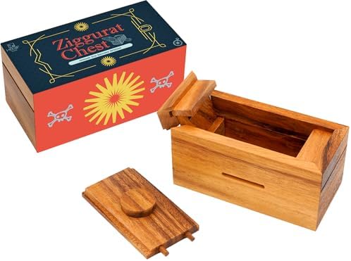 BSIRI Ziggurat Chest Secret Box for Adults Brain Teaser Wooden Money Puzzle Boxes for Cash with Hidden Compartments Ideal Mystery Jewelry 3D Items Puzzle Lock Gift Holder Card and Money Puzzles Toy by HB3FbyBSIRI