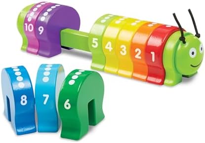 Melissa & Doug Counting Caterpillar - Classic Wooden Toy with 10 Colorful Numbered Segments by Unknown