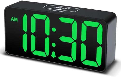 DreamSky Small Digital Alarm Clock for Bedroom with Large Big Numbers by DreamSky