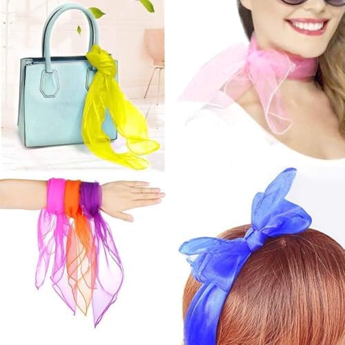 12 Colors 36Pcs Square Dance Scarves for Play, Music Dance Class, 24 Inches - Image 5