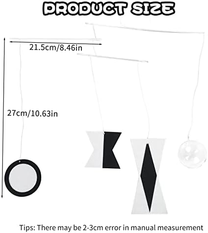Montessori Munari Mobile Visual Mobiles Black White Felt Handmade Shape and Color Recognition - Image 5
