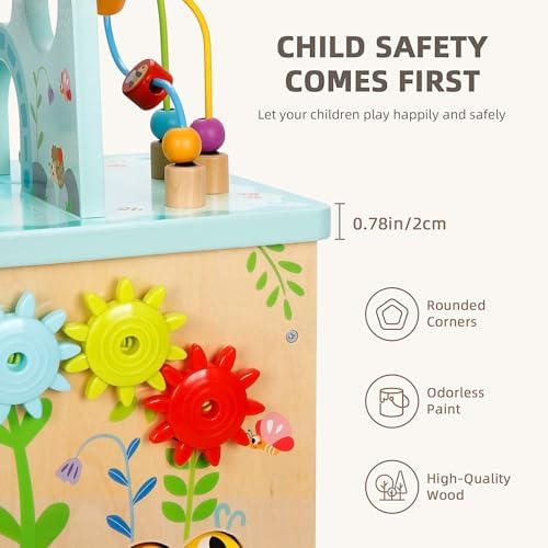 OOOK 5 in 1 Activity Center, Baby Activity Table with 5 Sides Play Features - Image 4