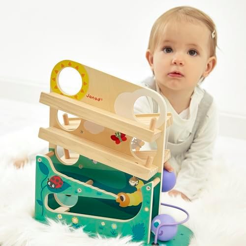 Janod - Wooden Ball Track - Caterpillars - 11.3x4.7x12 - Image 2