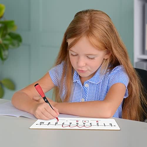 SCRIBBLEDO Dry Erase Number Line Board 12x4” Double Sided for Grades 1-2 - Image 4