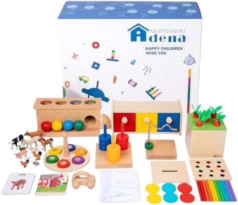 Adena Montessori 10 in 1 Wooden Play Kit 13-15 Months by AdenaMontessori