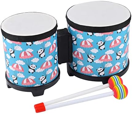 Bongo Floor Tom Drums Set for Kids: Baby Drum Percussion Music Instrument by Musfunny