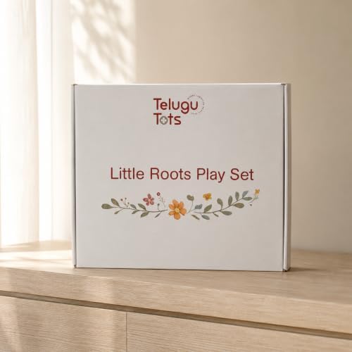 Little Roots Play Set – 3-in-1 Wooden Telugu Heritage Toy Box for Toddlers 18M+ – Telugu Alphabet Puzzle, Animal Puzzle & Elephant Pull Toy – Montessori Bilingual Gift Set - Image 2