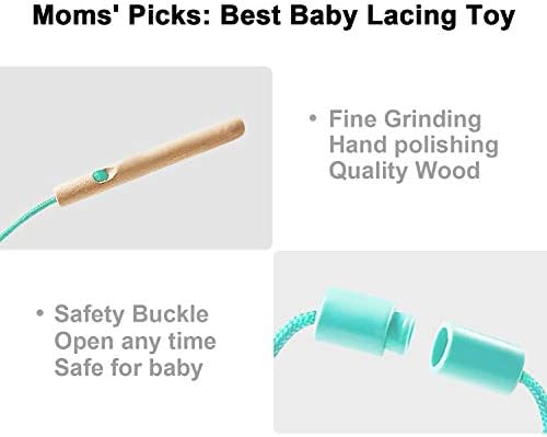 TOP BRIGHT Wooden Lacing Beads, Montessori Fine Motor Toys for Toddlers 1-3 - Image 5