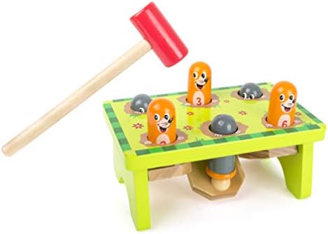 Small Foot Mole 11162 Knock Bench 100% Certified Wood Robust Hammer Game from 18 Months - Image 3