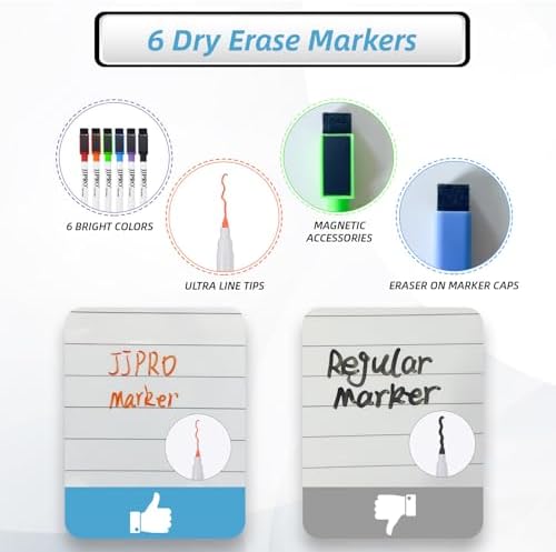 JJPRO Magnetic Chore Chart for Multiple Kids 3 Kids -14.5"x11" Family Chore Chart for Refrigerator, Behavior Chart for Fridge,Dry Erase Chore Chart for Teens - Image 5