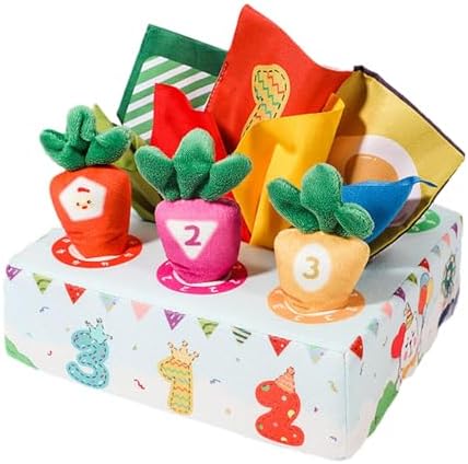 predolo Baby Tissue Box Carrot Mat 2 in 1 Creative Interactive Toy Busy Pull Tissues Activities for Preschool Infants Toddlers Babies, Amusement Park by Unknown