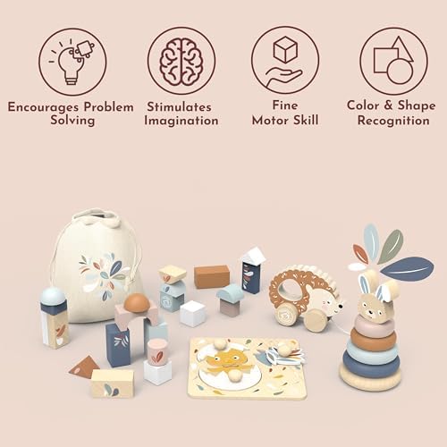 SPEEDY MONKEY Montessori My First Toy Box | Wooden Nursery Play Set Playset - Image 6