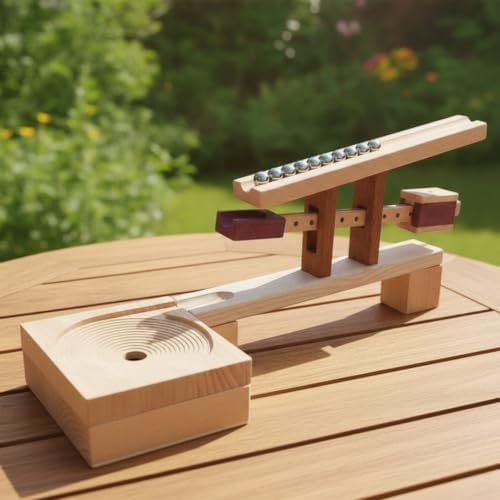Wooden Marble Run Smooth Marble Run with Spiral Board Sturdy Learning Game for Preschoolers - Image 5