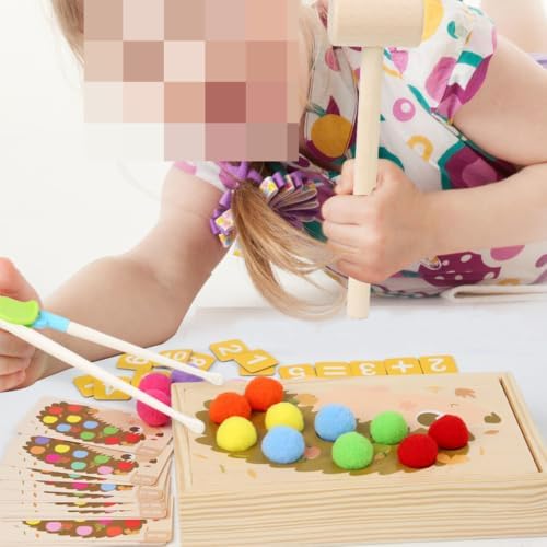 Hedgehog Wooden Tapping Toy, Fine Motor Educational Toy - Image 4