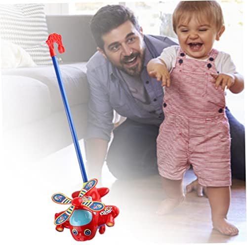 Push Along Toys Baby Pushing Airplane Toy with Long Handle Walking Toy for Toddlers - Image 4