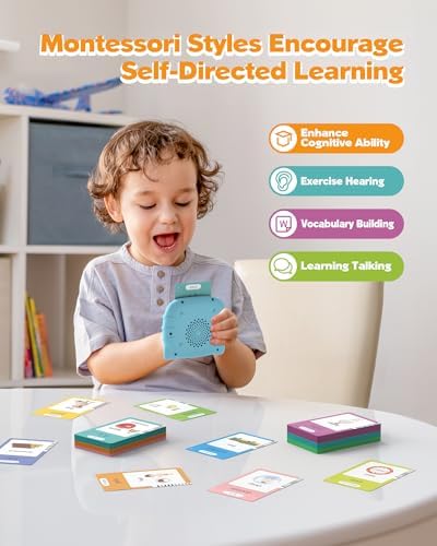 Airbition Bilingual Talking Flash Cards, 510 Words Spanish and English Blue - Image 3