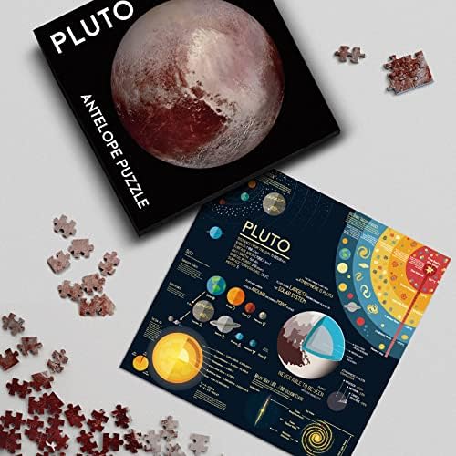 Antelope - 1000 Piece Jigsaw Puzzle for Adults, Pluto Space Puzzle, Planet Round Circle Puzzle, Solar System, High Resolution, Matte Finish, No Dust - Image 5