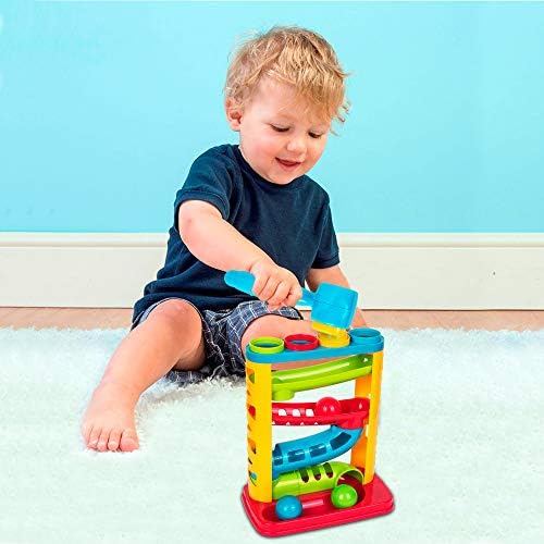 Durable Pound A Ball Toys for Toddler, Stacking, Learning, Active, Early Developmental Hammer Montessori Toys, Fun Gifts for Boy & Girl - STEM Educational Toy - Great Birthday Gift Ages 1 2 3 - Image 2