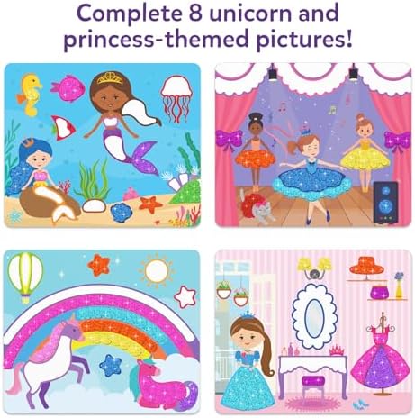 Skillmatics Dot It Sticker Art – Unicorns & Princesses Sparkle, Craft Kit - Image 5