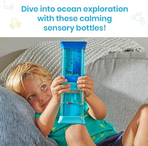 hand2mind Exploring Ocean Forces Sensory Bottles, Science Toys, Ages 3+ - Image 4