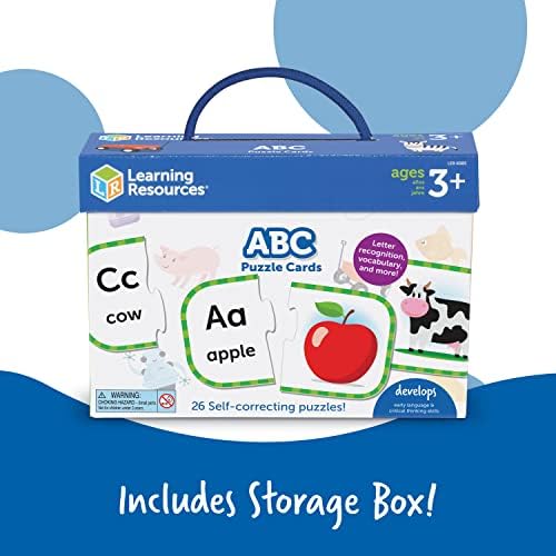 Learning Resources ABC Puzzle Cards, Kindergarten Readiness, Self Correcting Puzzles, Alphabet Learning Games, Puzzles for Toddlers, Ages 3+ - Image 5