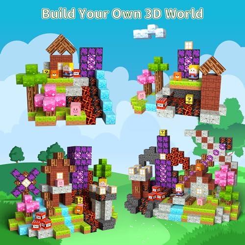 150PCS Magnetic Blocks Magnet Building Cubes Birthday Gifts for Kids - Image 3