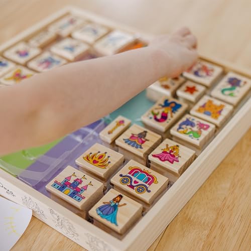 Melissa & Doug Fairy Tale Deluxe Wooden Stamp & Coloring Set - Image 6