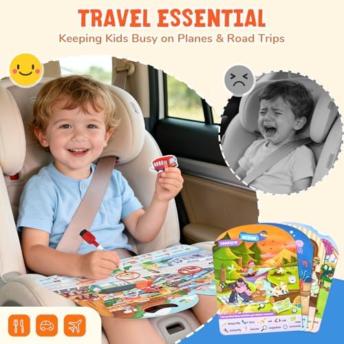 JoyCat Reusable Sticker Book Set, 4-Pack, 120+ Stickers, Kids Travel Toys - Image 5